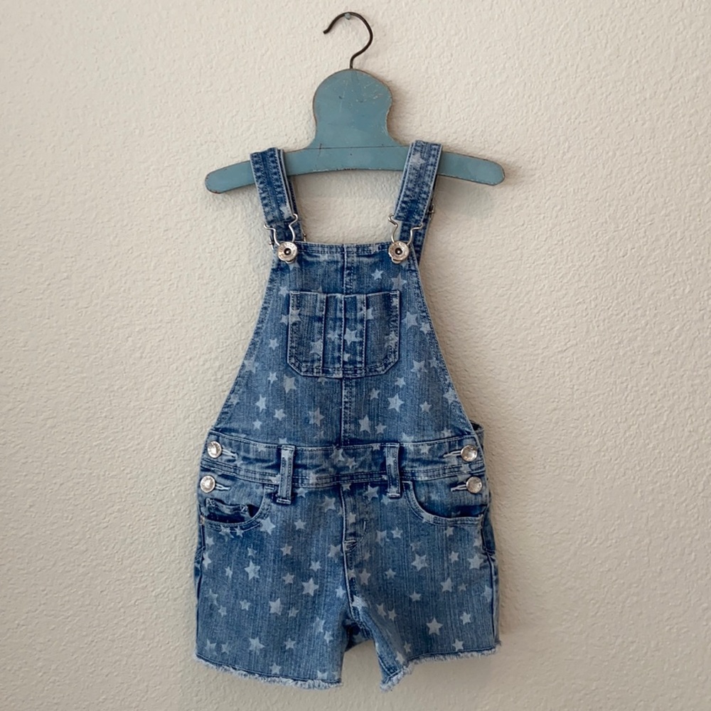 Justice Star Print Overalls